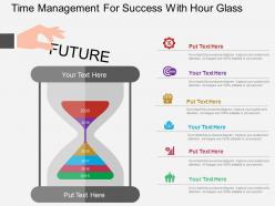 Time management for success with hour glass flat powerpoint design