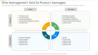 Time management grid for product managers