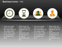 Time management hour glass leadership business person ppt icons graphics