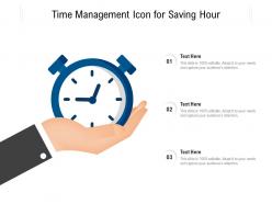 Time management icon for saving hour