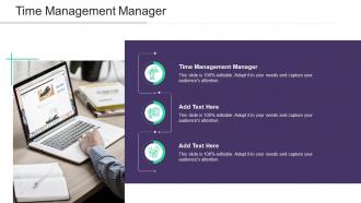 Time Management Manager Ppt Powerpoint Presentation File Example Introduction Cpb