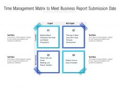 Time management matrix to meet business report submission date