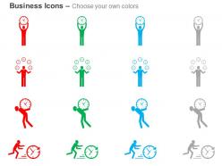 Time management on time work pressure follow time guidelines ppt icons graphics