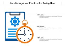 Time management plan icon for saving hour