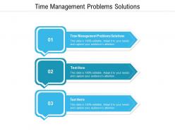 Time management problems solutions ppt powerpoint presentation infographics graphics tutorials cpb