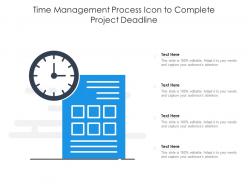 Time management process icon to complete project deadline