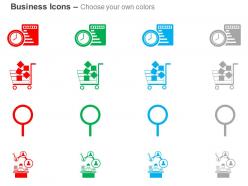Time management shopping search business network ppt icons graphics