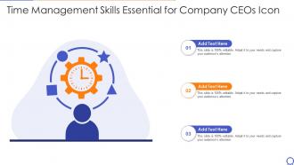 Time Management Skills Essential For Company Ceos Icon