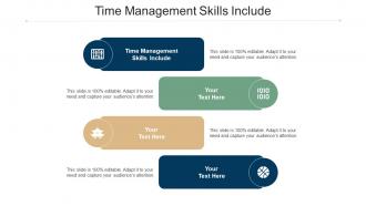 Time management skills include ppt powerpoint presentation professional summary cpb