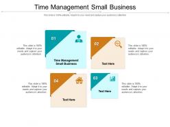 Time management small business ppt powerpoint presentation gallery icon cpb