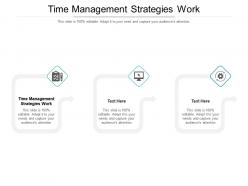 Time management strategies work ppt powerpoint presentation icon infographics cpb