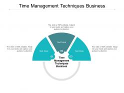 Time management techniques business ppt powerpoint presentation summary styles cpb