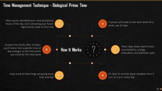 Time Management Techniques To Improve Productivity Training Ppt