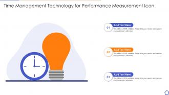 Time Management Technology For Performance Measurement Icon