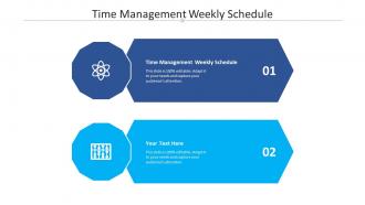 Time management weekly schedule ppt powerpoint presentation outline gridlines cpb