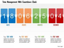 Time Management With Countdown Clock Flat Powerpoint Design