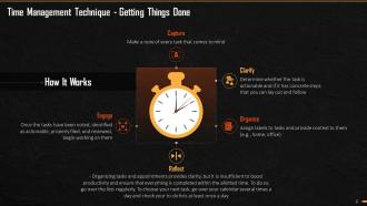 Time Management With Getting Things Done Technique Training Ppt