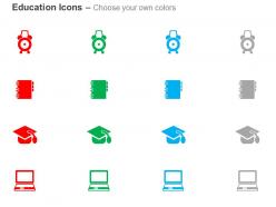 Time notebook education laptop ppt icons graphics