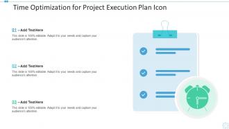 Time optimization for project execution plan icon