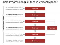Time progression six steps in vertical manner
