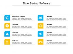 Time saving software ppt powerpoint presentation portfolio slide portrait cpb