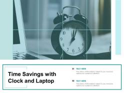 Time savings with clock and laptop