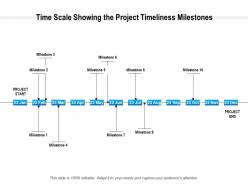 Time scale showing the project timeliness milestones