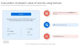 Time Value Of Money Calculation Of Present Value Of Annuity Using Formula Ppt Presentation Fin SS V