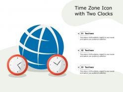 Time zone icon with two clocks