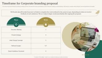 Timeframe For Corporate Branding Proposal Ppt Show Infographic Template
