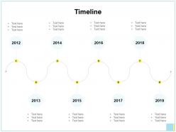 Timeline 2012 to 2019 l855 ppt powerpoint presentation outline
