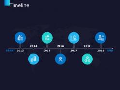 Timeline 2013 to 2019 c698 ppt powerpoint presentation background icons