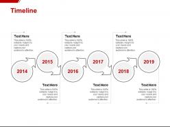 Timeline 2014 to 2019 c1122 ppt powerpoint presentation portfolio background