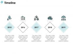 Timeline 2015 to 2019 c1027 ppt powerpoint presentation file brochure