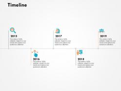 Timeline 2015 to 2019 c624 ppt powerpoint presentation icon background