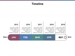 Timeline 2015 to 2019 j209 ppt powerpoint presentation gallery model