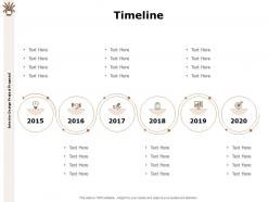 Timeline 2015 to 2020 f872 ppt powerpoint presentation slides file formats