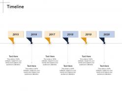 Timeline 2015 to 2020 m2175 ppt powerpoint presentation infographic template brochure