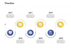 Timeline 2015 to 2020 years ppt powerpoint presentation designs download