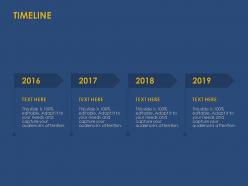 Timeline 2016 to 2019 l846 ppt powerpoint presentation model display