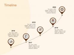 Timeline 2016 to 2020 l1076 ppt powerpoint presentation ideas deck