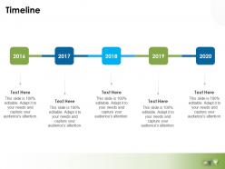 Timeline 2016 to 2020 l769 ppt powerpoint presentation file icon