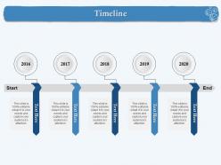 Timeline 2016 to 2020 m1881 ppt powerpoint presentation icon sample
