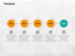 Timeline 2016 to 2020 m630 ppt powerpoint presentation summary master slide