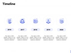 Timeline 2016 to 2020 ppt powerpoint presentation gallery visuals