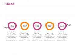 Timeline 2016 to 2020 ppt powerpoint presentation ideas graphics download