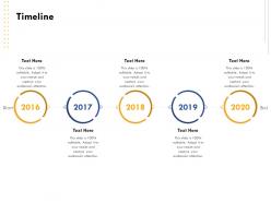 Timeline 2016 to 2020 years audit ppt powerpoint presentation infographics