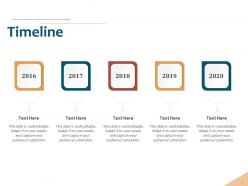 Timeline 2016 to 2020 years strategy organization ppt powerpoint presentation themes
