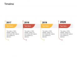 Timeline 2017 to 2020 l2077 ppt powerpoint presentation ideas objects