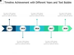 Timeline Achievement With Different Years And Text Bubble